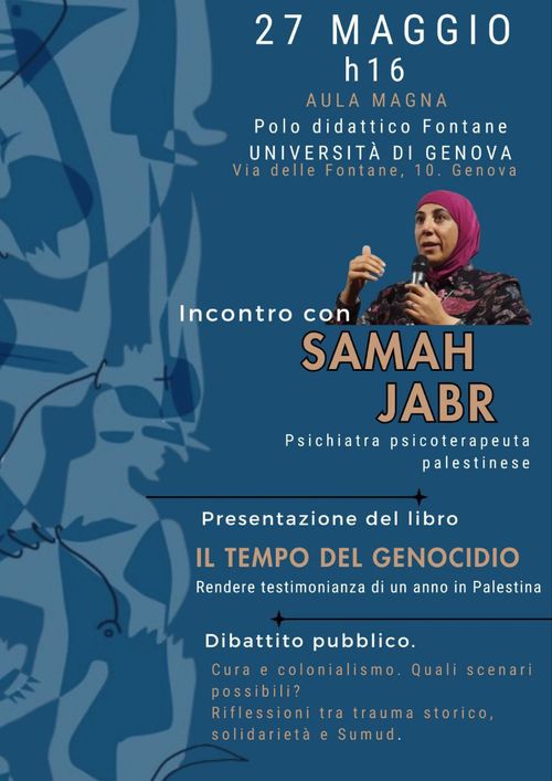 Incontro con Samah Jabr - Il tempo del genocidio