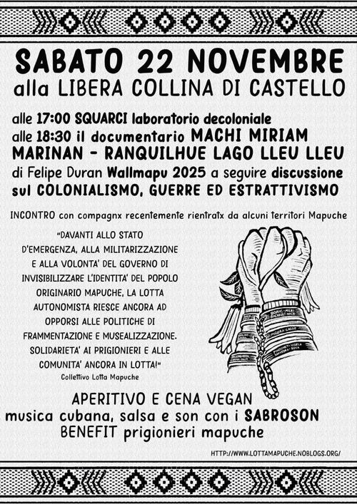 Incontro sulla Lotta Mapuche